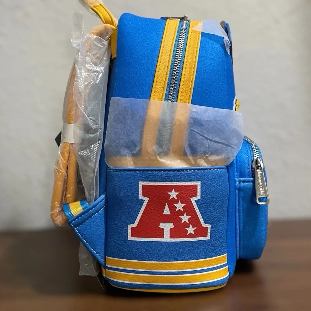 Loungefly X Los Angeles Chargers Mini Backpack LA Bolt‎ Varsity Jacket Style
